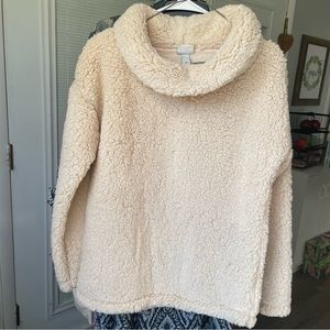 17) NWT Mock-neck Sherpa Pullover